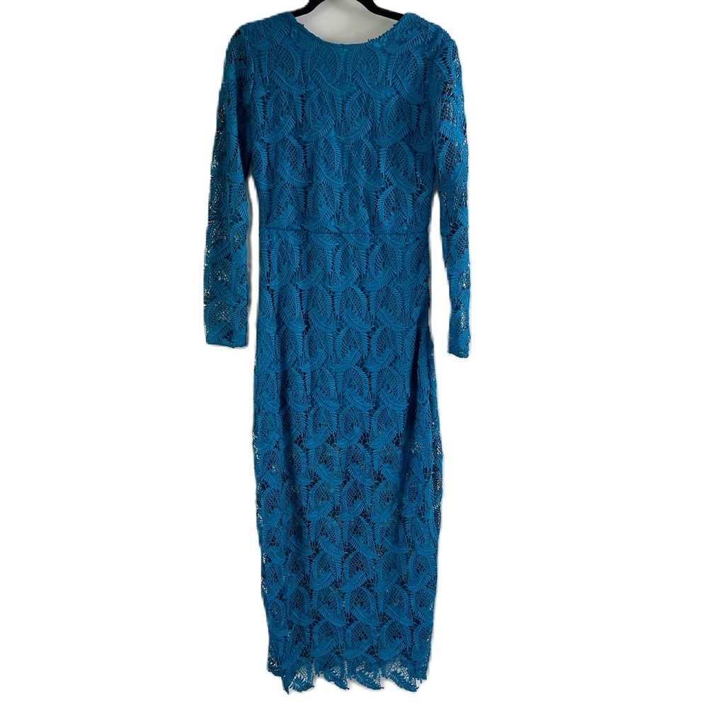 MAJE Rosanne Lace Midi Knit Floral Midi Maxi Sheer Dress Sheath Bodycon - Picture 3 of 11